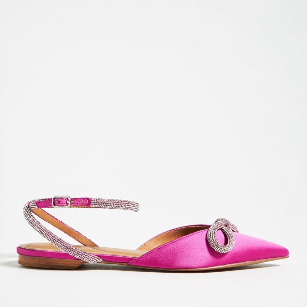 Bibi Lou - Bow Flats - pink satin - US 9 / EU 40
